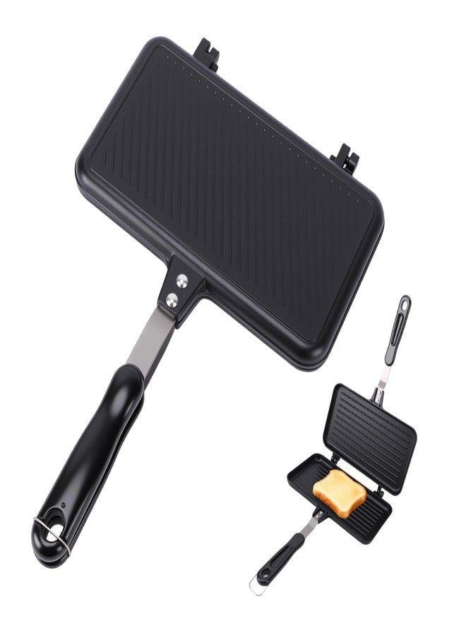 MEKOTRIN Double Sided Frying Pan, Grill Pan Non Stick, Aluminum Alloy Baking Tray, Waffle Maker Multifunctional for Cake Baked Bread Slices Snack Breakfast - Image 1